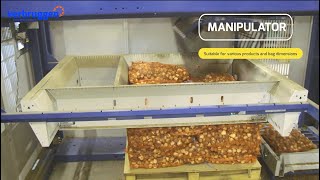 Stacking tulip bulbs  Verbruggen Palletizer VPM5 specifically for Bags  Palletizing Solutions [upl. by Arabel101]