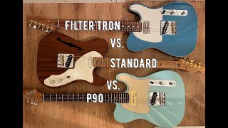 Best Neck Pickup for Telecaster  FilterTron TV Jones Vs Standard Tex Mex Vs P90 Wilkinson [upl. by Enautna]