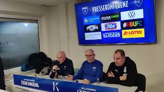 Danksagung und Pressekonferenz nach dem Spiel BSV Kickers Emden gegen TuS Bersenbrück 43 [upl. by Knight]