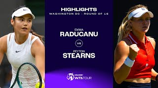 Emma Raducanu vs Peyton Stearns  2024 Washington DC Round of 16  WTA Match Highlights [upl. by Law]