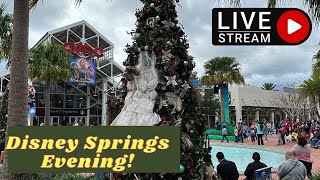 🔴LIVE Disney Springs Christmas Decor and The Hooligans  Disney World Livestream  1172024 [upl. by Teplitz]