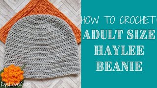 How to Crochet Easy Mens Half Double Crochet Beanie  Mens Haylee Beanie [upl. by Letsyrhc]