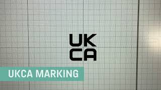 Applying a UKCA Mark with a Fiber Laser Machine  Needham Laser Technologies Whitchurch Shropshire [upl. by Jarlathus469]