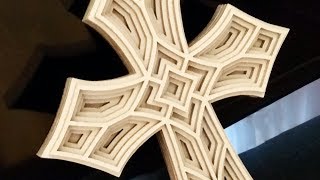 Fretwork cross  scroll saw project [upl. by Queri947]