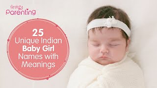 Unique Indian Names for Girl Babies With Meanings [upl. by Edmanda652]