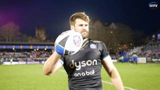 BRTV The Squad Hand or kick out signed balls to the fans after the Toulon Game [upl. by Hna]