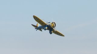 Best Propeller Sound Ever Boeing P26 Peashooter  Flying Legends 2014 [upl. by Victorine]