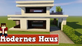 Wie baut man ein Modernes Haus in Minecraft  Minecraft Modernes Haus bauen deutsch tutorial [upl. by Ellenoj]