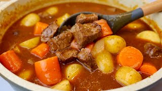 Best ever beef stew with carrots and potatoes 🥩🥕check how to make perfect beef stew Dinner recipe [upl. by Neerroc819]