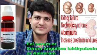 Eel serum  Homeopathic medicine for kidney failure  Albuminuria increase urea and creatinine [upl. by Selrac388]