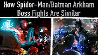 How SpiderMan Boss Fights Are Similar To Batman Arkham Boss Fights [upl. by Nireves906]