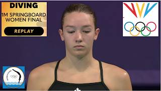 Womens 1M Springboard Final  Full Video  Womens Diving Olympics Commonwealth Games olympics2024 [upl. by Colt]