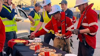 Svitzer Maria Arrival Pizza Party [upl. by Alaik]