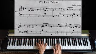 Por una Cabeza  Carlos Gardel  Piano Tutorial [upl. by Boyden]