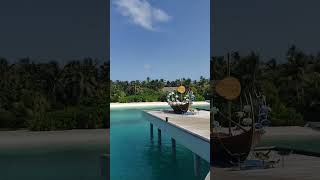 Arrival and Departure Jetty View on the Island and Dive Center Le Méridien Maldives July 2024 [upl. by Adnilreb]