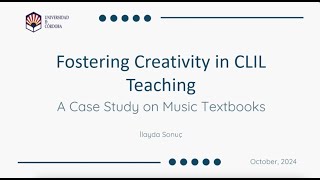 Fostering Creativity in CLIL Teaching [upl. by Gilbart]