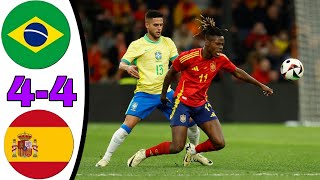 Brazil vs Spain 44 Allamp Highlight 2024 brfootballvlogs [upl. by Seel]