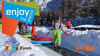 Family Park Folgarida giocare sulla neve in Val di Sole in Trentino [upl. by Purdum]