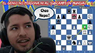 EL GENIO PERUANO NO PERDONA NI AL SUBCAMPEÓN MUNDIAL💥 Nepo vs Martínez Chessable Masters Div I [upl. by Bensky]