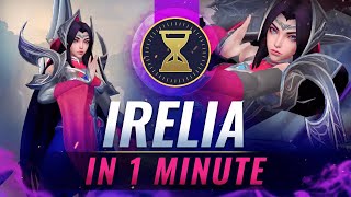 Irelia GUIDE  BUILD in 1 Minute  Wild Rift LoL Mobile Shorts [upl. by Ainecey470]