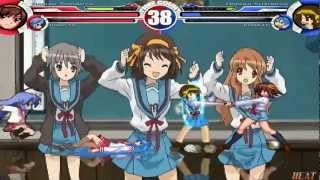 Haruhi Suzumiya amp Konata Izumi vs Old Haruhi amp Konata  Extra MUGEN Battle [upl. by Anewor]