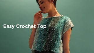 Easy Crochet Top Made with Shawl in a Ball® Yarn [upl. by Kirbie]