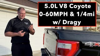 2022 Ford F150 50L Coyote 060MPH amp 14mi w Dragy [upl. by Yelrak]