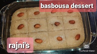 Basbousa Dessert  Egyptian recipe  Rajni Ka Kitchen [upl. by Oivaf976]