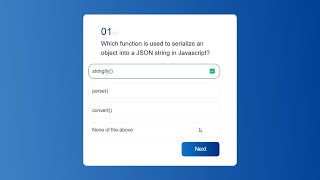 Quiz Web Application Using React  Vite  Tailwind CSS [upl. by Lamok]