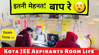 Kota JEE Aspirants Room Life  बाप रे  इतनी मेहनत 🤔 [upl. by Eerac]