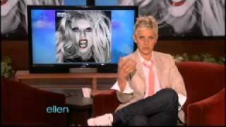 Lady Gaga Lip Syncing on Ellen [upl. by Ellehcem340]