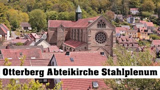 Otterberg Abteikirche Vollgeläut der Stahlglocken Außenaufnahme [upl. by Brande]