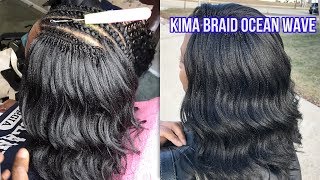 SUPER FAST amp EASY KIMA BRAID OCEAN WAVE CROCHET BRAIDS TUTORIAL [upl. by Millman622]