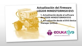 Actualización del firmware del EV3 Intelligent Brick de LEGO® MINDSTORMS® EV3 [upl. by Nref]