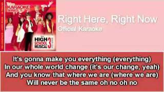 02 Right Here Right Now Official Karaoke  Instrumental with Lyrics on Screen [upl. by Zetnom]