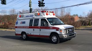 AMR Ambulance 315 responding Priority 1 with Yelp and Horn [upl. by Rossuck]