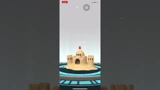 Evolving my Sandygast into Palossand in Pokémon GO [upl. by Balcer]