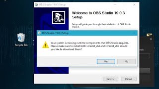 HOW TO FIX OBS ERROR OBS requires vcredist x64etc [upl. by Cynthea]