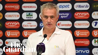 Mourinho defends bizarre VAR protest in Fenerbahçe match I just put the laptop there [upl. by Ednarb54]