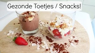 Gezonde Toetjes  Desserts  Eiwitrijke Chocolademousse en Trifle [upl. by Aivon]