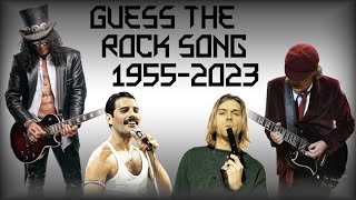 Guess the Rock Song FROM EACH YEAR 19552023  QUIZ [upl. by Atteroc883]