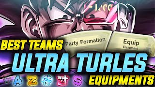 BEST TEAMS amp EQUIPMENTS FOR ULTRA TURLES Dragon Ball Legends [upl. by Esenej]