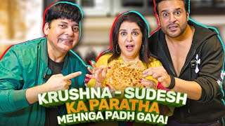 Krushna  Sudesh Ki Comedy Ke Sath Amritsari Parathe ki Recipe  FarahKhanK [upl. by Aninep899]