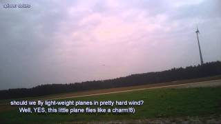 Robbe Fieseler Storch and Merlin Pilot 500 in pretty hard wind  one crashes [upl. by Shererd]