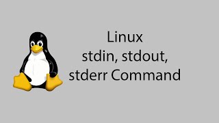 Learn Linux 22  stdin stdout stderr Command [upl. by Wheeler]