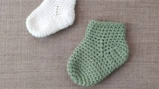 Chaussette bébé au crochet [upl. by Weisman253]