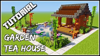 How To Build A Garden Tea House  Minecraft Tutorial [upl. by Hayyikaz]