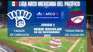 ⚾️Yaquis vs Tomateros⚾️Donde Verlo EN VIVOLiga ARCO Mexicana de Beisbol 2024 [upl. by Mairhpe132]