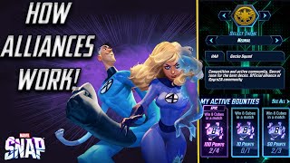 Everything You Need To know About ALLIANCES  Marvel Snap [upl. by Sairacaz]