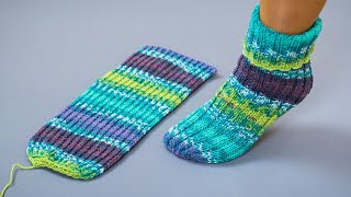 The easiest and fastest knitted socks with only 2 needles [upl. by Shaughnessy118]